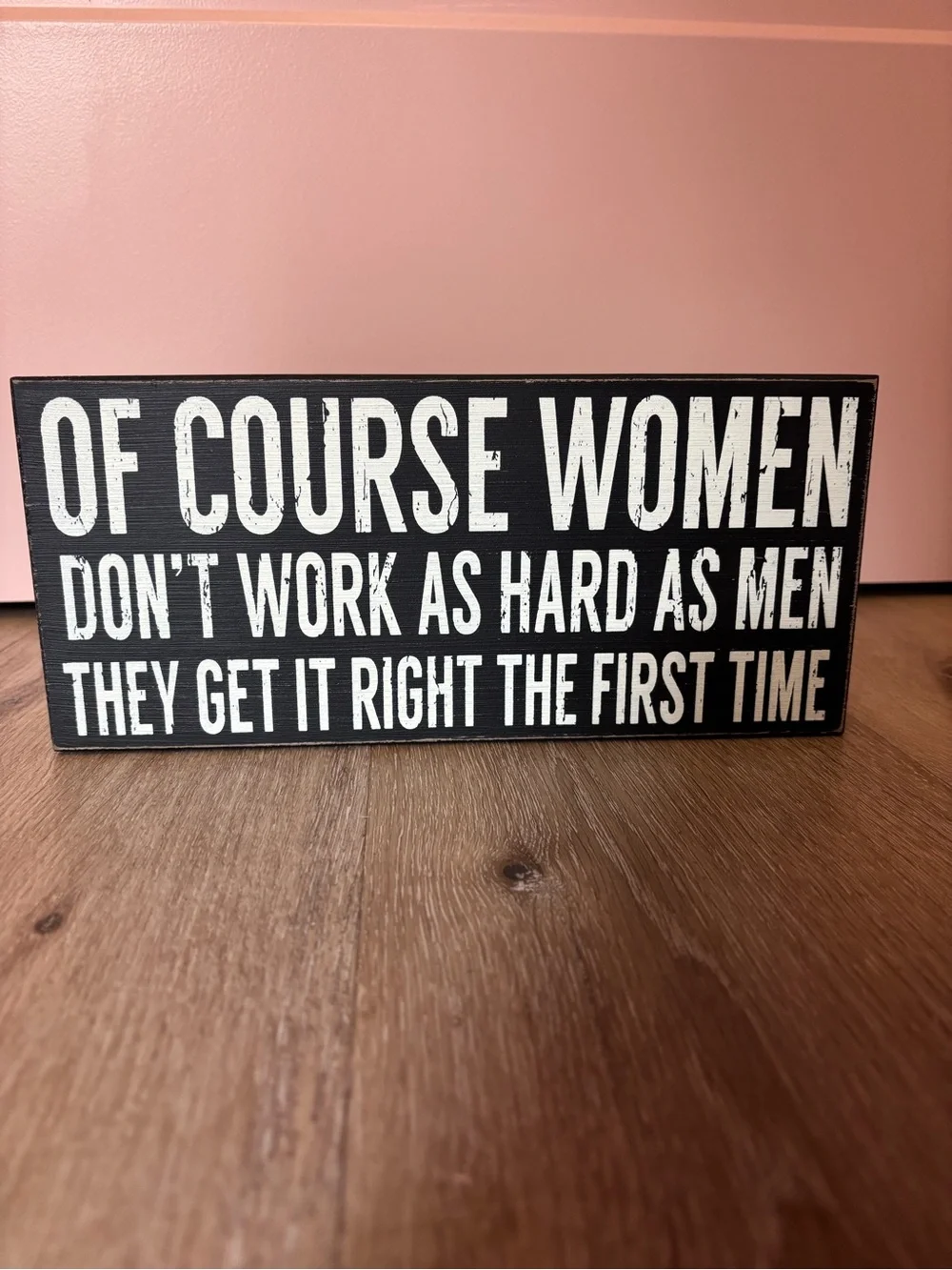 Girl Boss Lady Boss Wood Block Sign Feminist Women Funny Office Decor